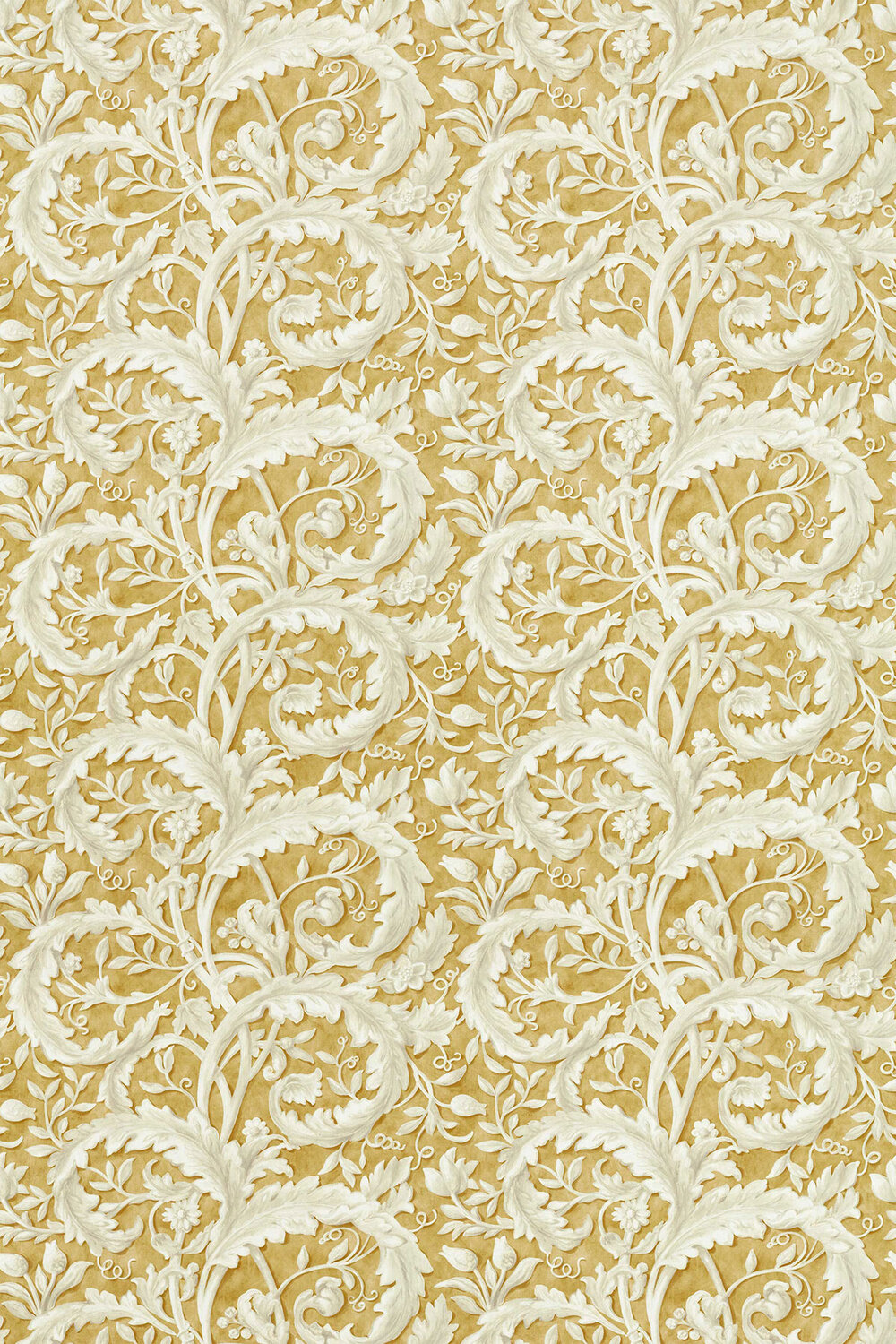 Tilia Lime Fabric - Gold - by Sanderson