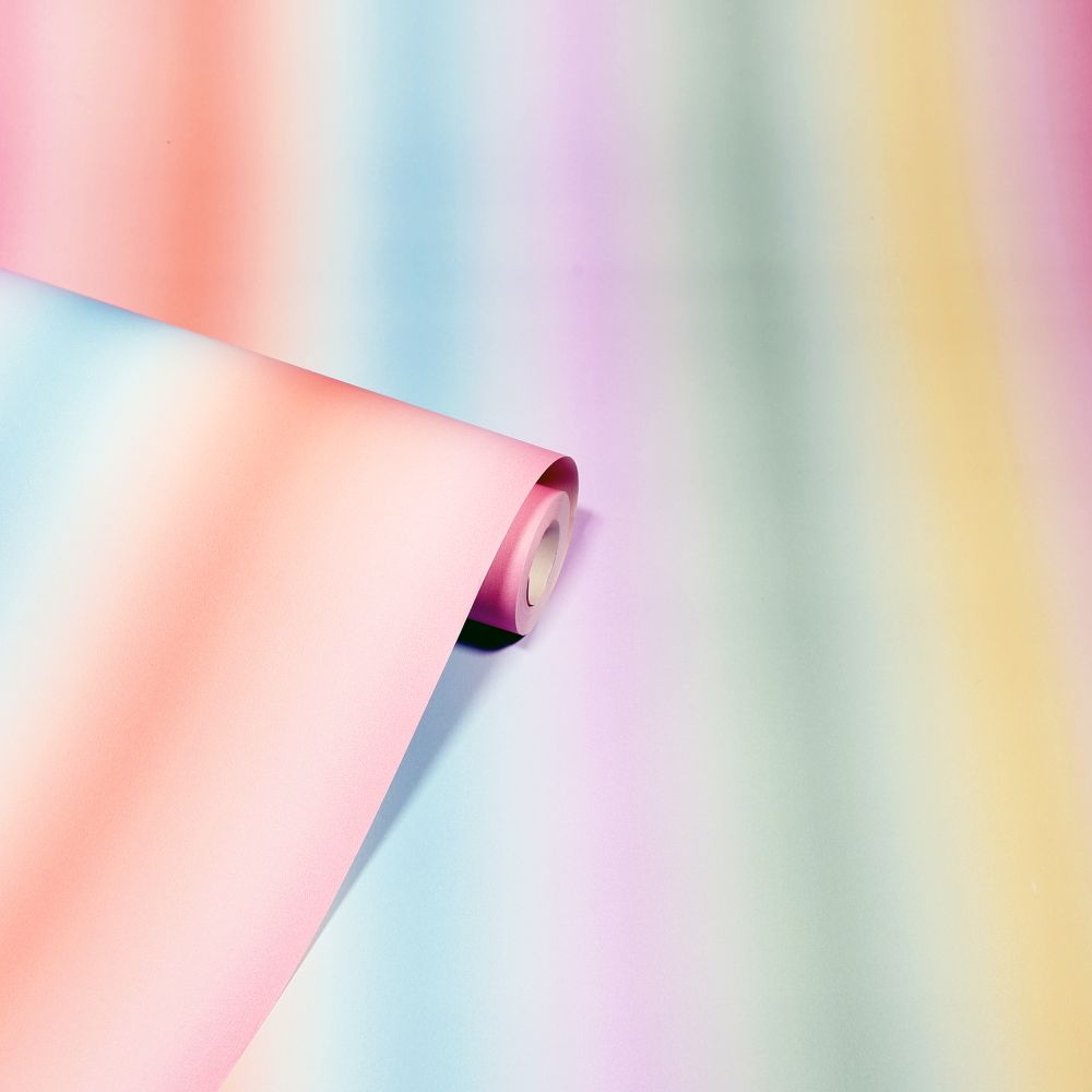Rainbow Stripe  Wallpaper - Multi - by Arthouse