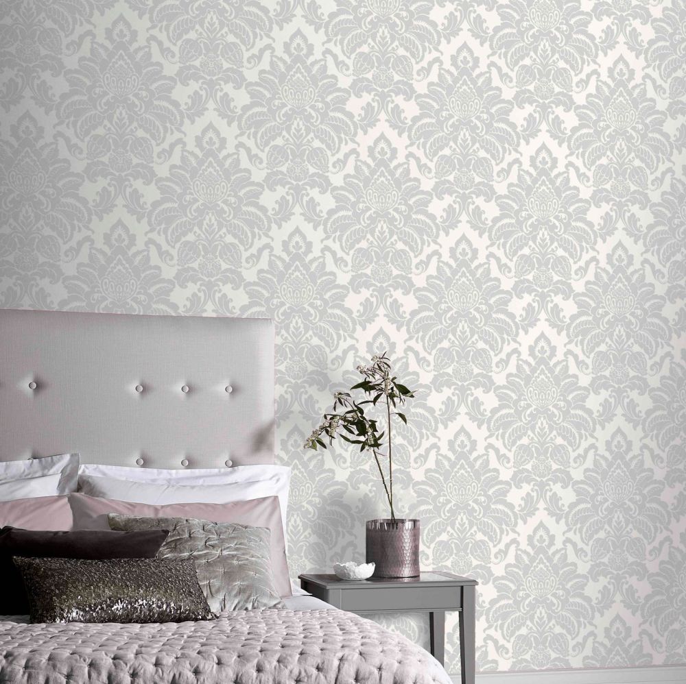 Glisten  Wallpaper - Silver - by Arthouse