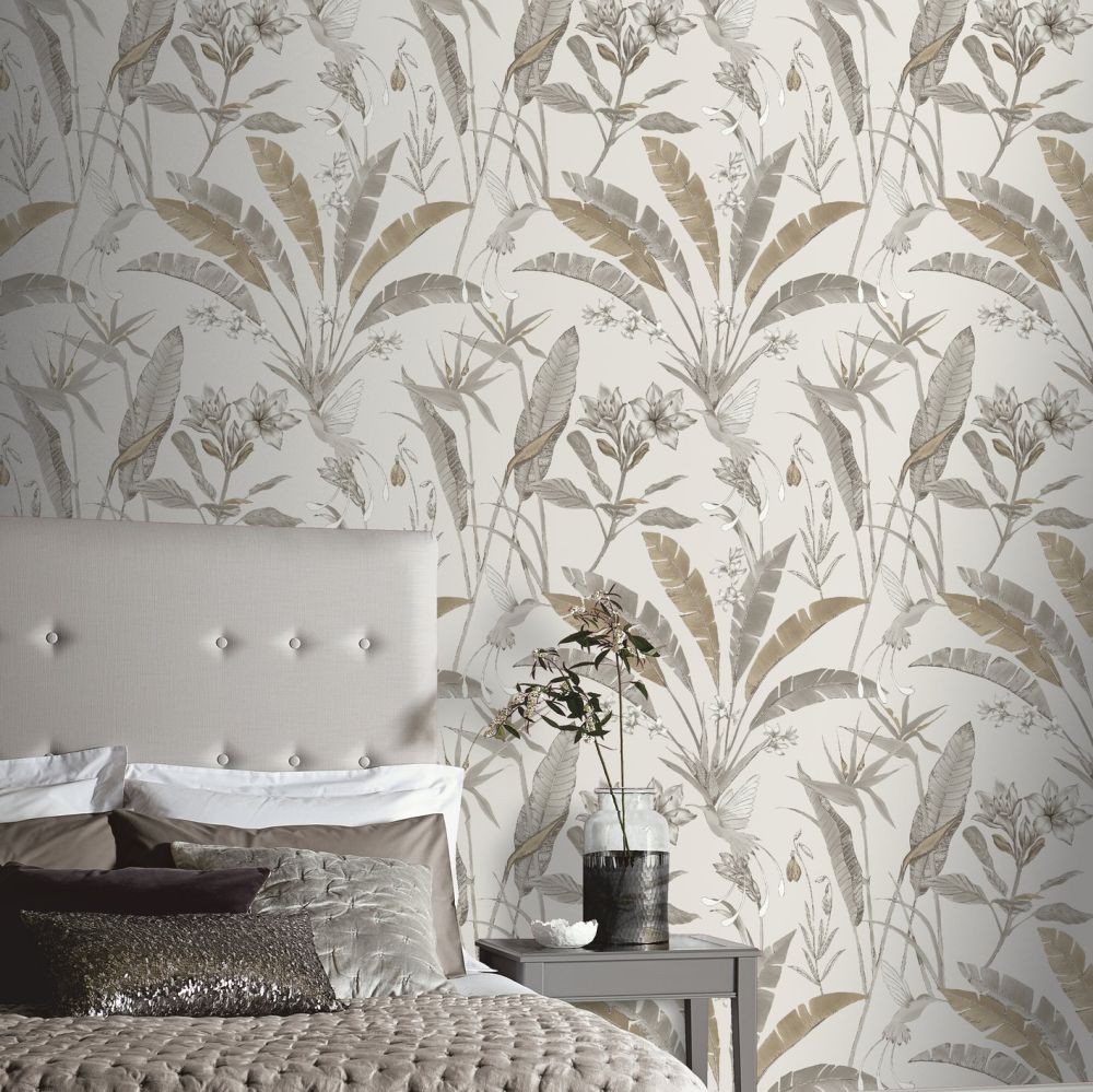Floral Jungle Wallpaper - Neutral   - by Arthouse