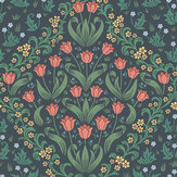 Tudor Garden Wallpaper - Rouge / Forest Green - by Cole & Son. Click for more details and a description.