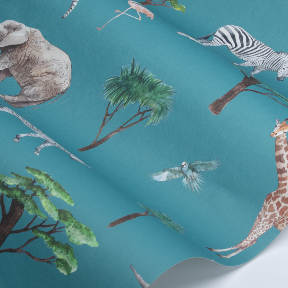 Safari Park Wallpaper - Reef - by Prestigious
