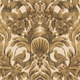 Gibbons Carving Wallpaper - Metallic Gold / Sand - by Cole & Son. Click for more details and a description.