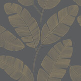 Banana Tree Wallpaper - Charcoal - by Caselio. Click for more details and a description.