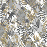 Paradise Wallpaper - Grey - by Caselio. Click for more details and a description.