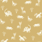 Jurassic Word Wallpaper - Orange - by Caselio. Click for more details and a description.