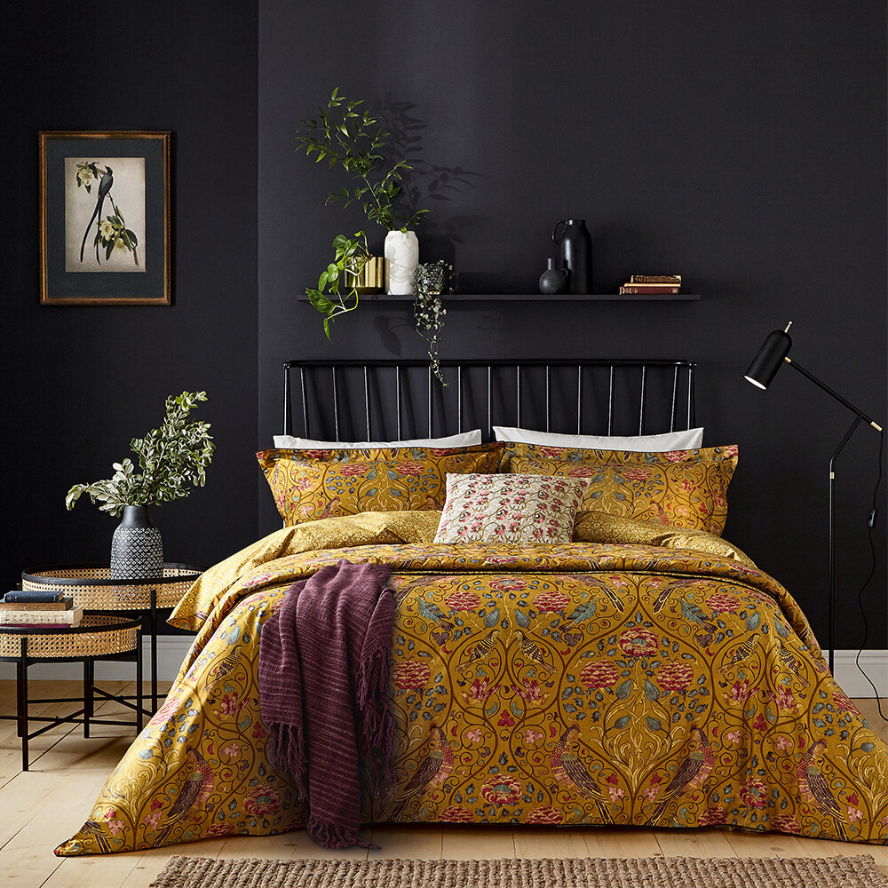 Seasons by May Duvet Cover - Saffron - by Morris
