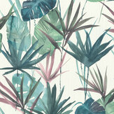 Gentle Leaves Wallpaper - Aqua - by Albany. Click for more details and a description.