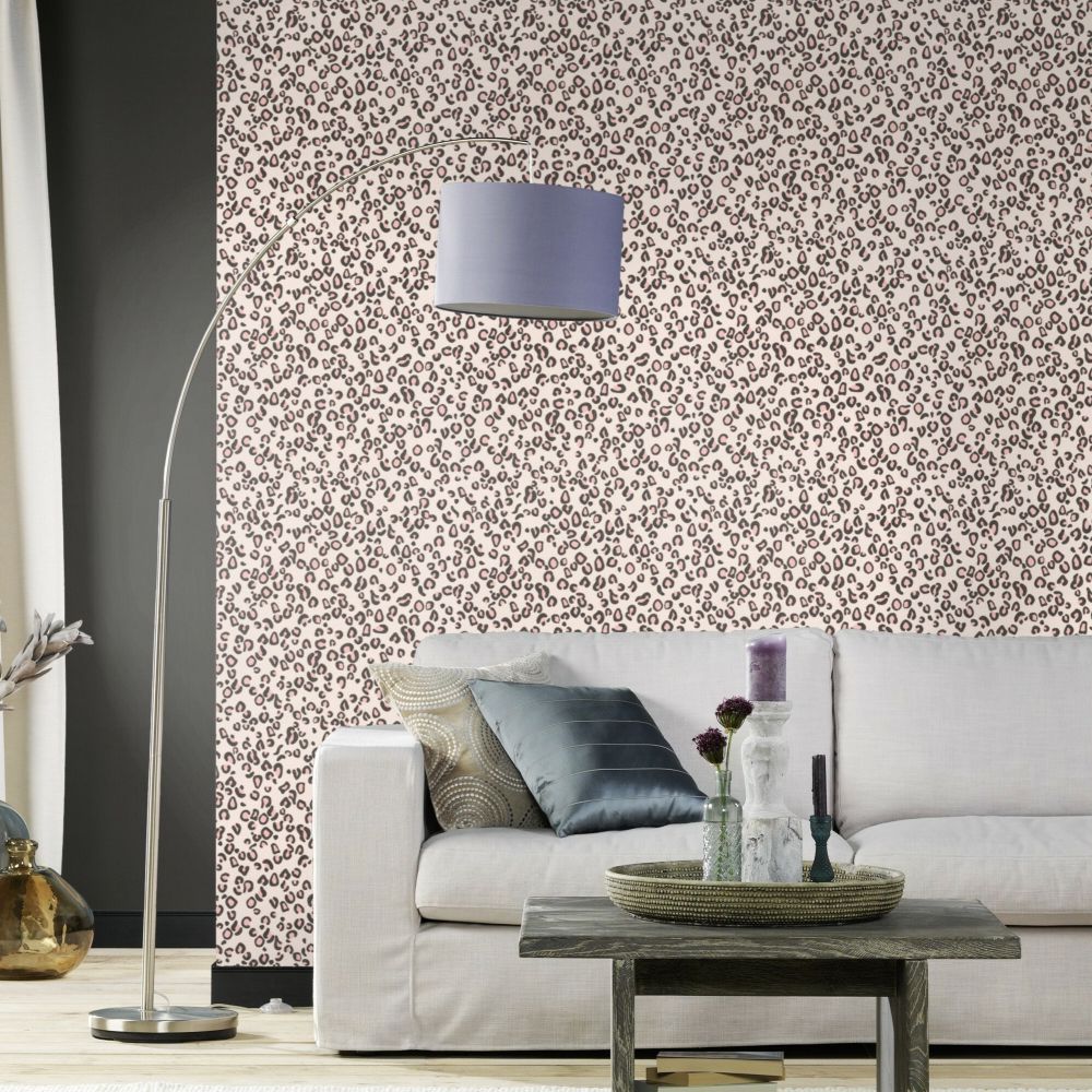 Leopard Print Wallpaper - Pink - by Albany