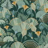 Deco Flowers Wallpaper - Green - by Albany. Click for more details and a description.