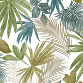 Wild Palms Wallpaper - Teal - by Albany. Click for more details and a description.