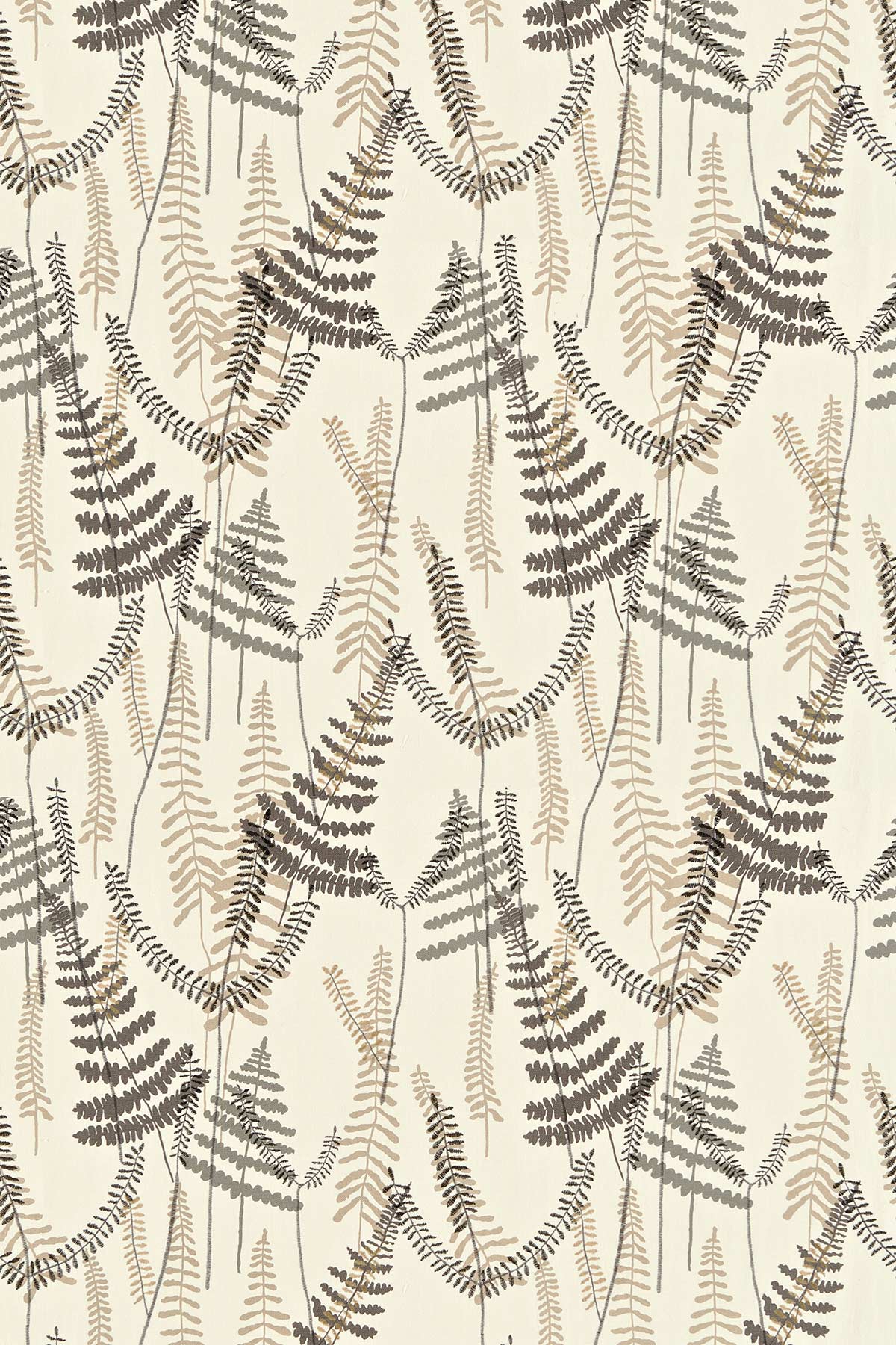 Athyrium Fabric - Chalk, Pewter and Biscuit - by Scion