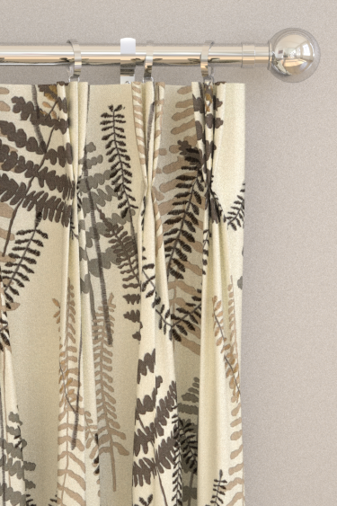 Athyrium Curtains - Chalk, Pewter and Biscuit - by Scion. Click for more details and a description.