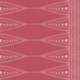 Indian Stripe Wallpaper - Snug Red - by Barneby Gates. Click for more details and a description.