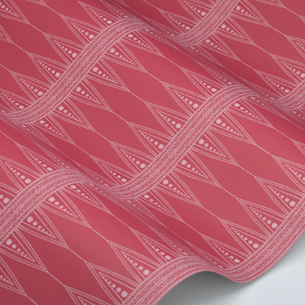 Indian Stripe Wallpaper - Snug Red - by Barneby Gates