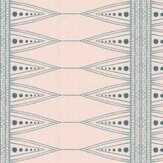 Indian Stripe Wallpaper - Pink / Teal - by Barneby Gates. Click for more details and a description.
