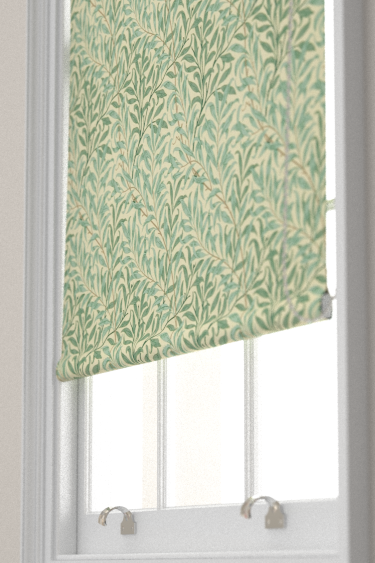 Willow Bough Blind - Cream / Pale Green - by Morris. Click for more details and a description.
