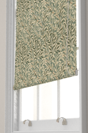 Willow Bough Blind - Cream / Green - by Morris. Click for more details and a description.