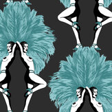 Showgirls  Wallpaper - Blue - by Graduate Collection. Click for more details and a description.