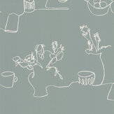 Tabletop Wallpaper - Teal - by Villa Nova. Click for more details and a description.