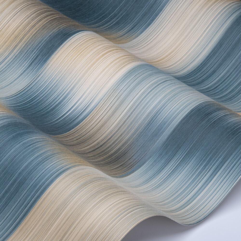 Oscillation Wallpaper - Adriatic / Sand - by Harlequin