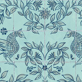 Cerâmica Wallpaper - Aqua - by Coordonne. Click for more details and a description.
