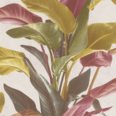 Bold Leaves Wallpaper - Crimson - by Metropolitan Stories. Click for more details and a description.