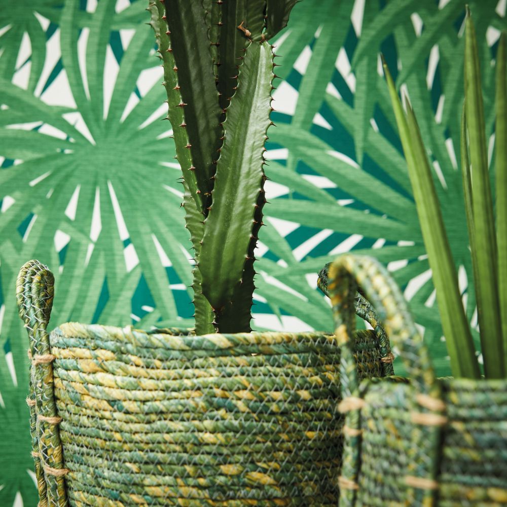 Palm Leaf Wallpaper - Green - by Metropolitan Stories