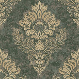 Damask Wallpaper - Green - by Metropolitan Stories. Click for more details and a description.