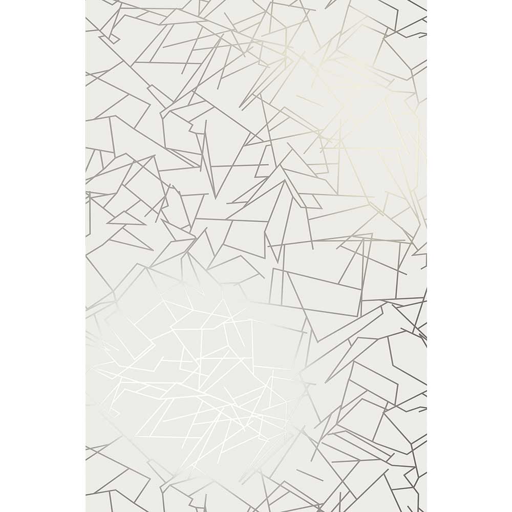 Angles  Wallpaper - Pewter / White Stone - by Erica Wakerly