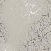 Leaf Wallpaper - Pewter / Limestone - by Erica Wakerly. Click for more details and a description.