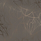 Leaf Wallpaper - Bronze / Cocoa Brown - by Erica Wakerly. Click for more details and a description.