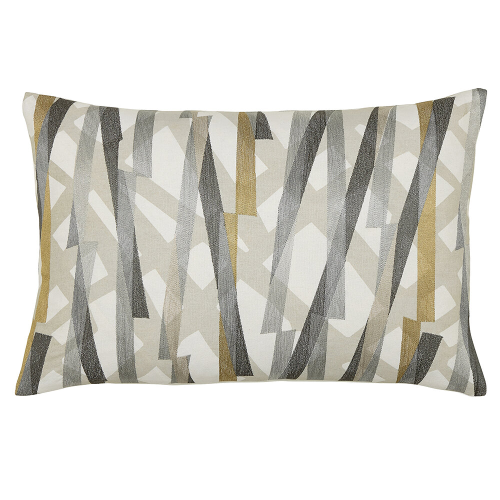 Typhonic Cushion - Platinum & Citrus - by Harlequin