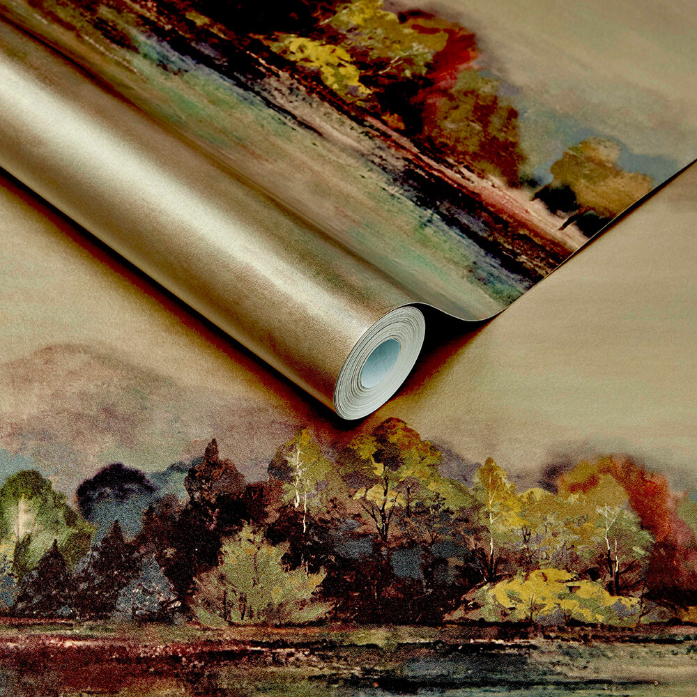 Lakeside Wallpaper - Autumn Gold - by 1838 Wallcoverings
