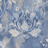 Ornamenta Wallpaper - Indigo - by 1838 Wallcoverings. Click for more details and a description.