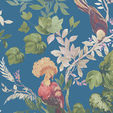 Bird Sonnet Wallpaper - Royal Blue - by 1838 Wallcoverings. Click for more details and a description.