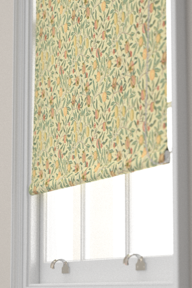 Fruit Minor Blind - Ivory / Teal - by Morris. Click for more details and a description.