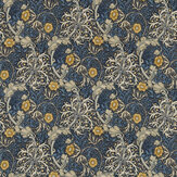 Morris Seaweed Fabric - Ink / Woad - by Morris. Click for more details and a description.