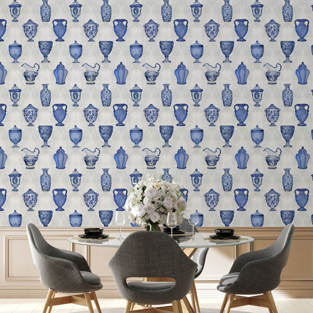 Porcelaine Wallpaper - Cobalt - by Coordonne