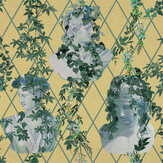 Statues Wallpaper - Mustard - by Coordonne. Click for more details and a description.