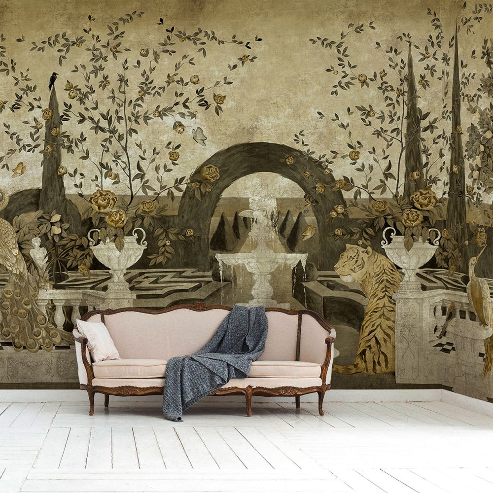 Dédale Mural - Gold - by Coordonne