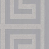 Giorgio Greek Key Wallpaper - Soft Silver - by Albany. Click for more details and a description.