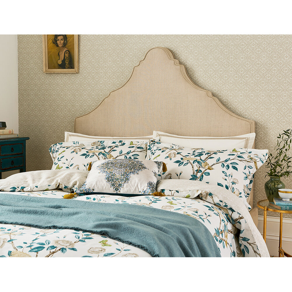 Andhara Duvet Cover - Teal and Cream - by Sanderson