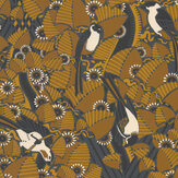 Majolica Wallpaper - Ambre / Anthracite - by Casamance. Click for more details and a description.