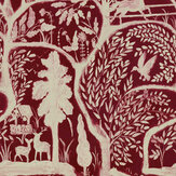 The Enchanted Woodland Mural - Red - by Mind the Gap. Click for more details and a description.