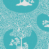 Magical Forest Wallpaper - Azure - by Sacha Walckhoff x Graham & Brown. Click for more details and a description.