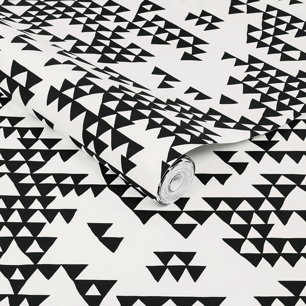 Secret Mountain Wallpaper - Black and White - by Sacha Walckhoff x Graham & Brown