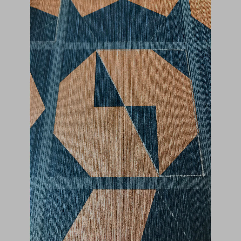 Kutani Vinyl Wallpaper - Copper/ Slate - by Osborne & Little