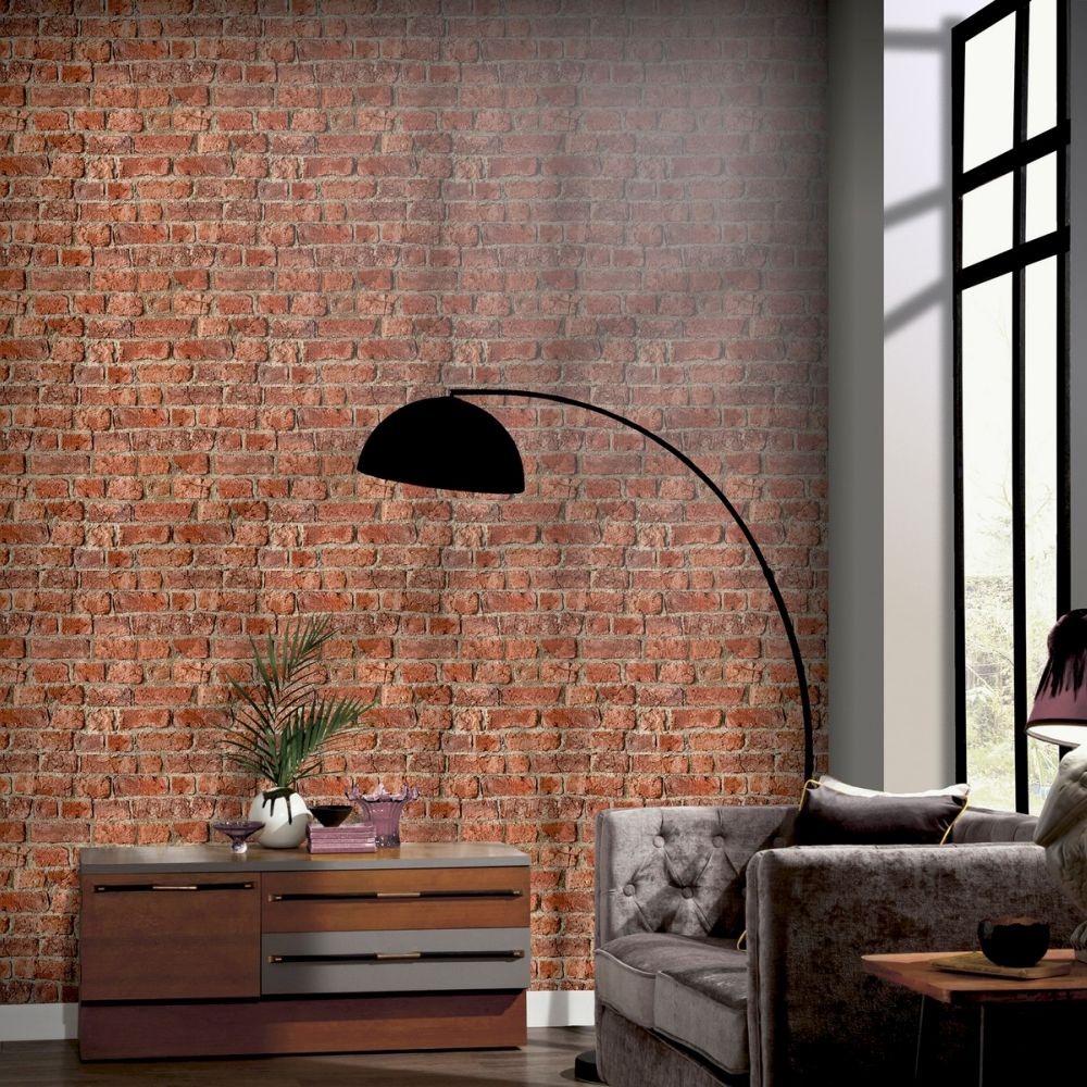 Urban Brick Wallpaper - Red - by Arthouse