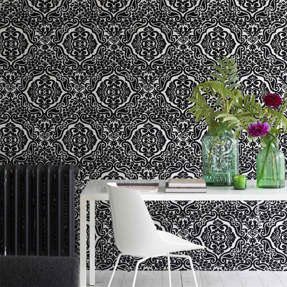Fioravanti  Wallpaper - Noir - by Designers Guild